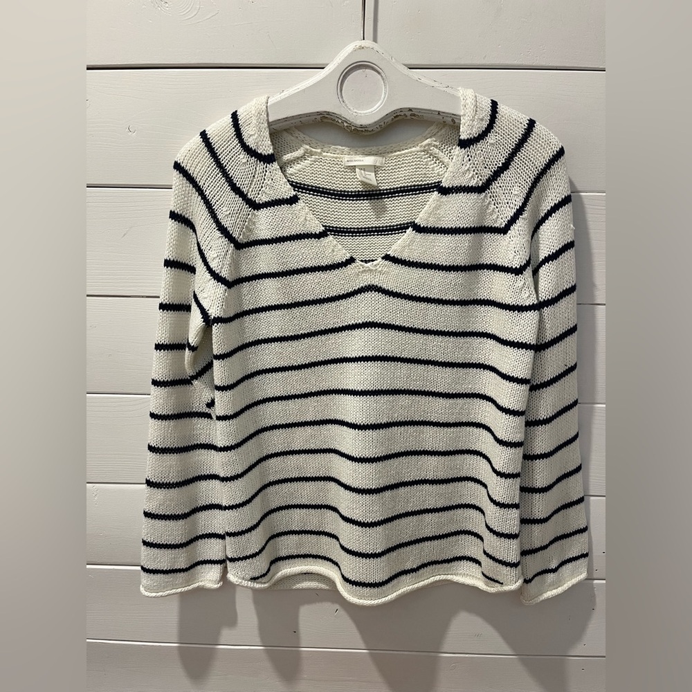 H&M STRIPED SWEATER – SIZE M - Picture 2 of 10